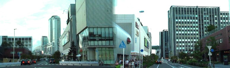 愛知大学前から名古屋駅西側と愛知大学前の街路風景。