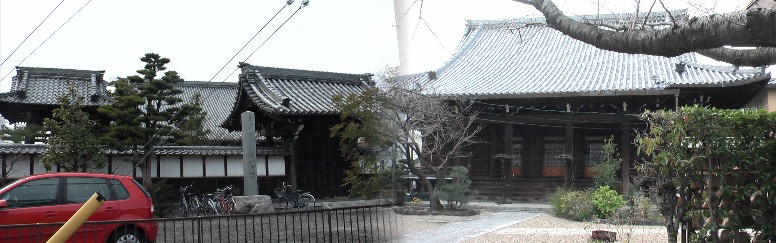 盛福寺。真宗大谷派、三州野寺(現安城市野寺町)本証寺の末。寺伝によれば不退庵元勝法印の 開基という。初めは天台宗であったが、元亀元年(1570年)に住職正定庵教勝法印が信如上人に 帰依し、天台宗より改宗した。以上中川区役所説明引用。