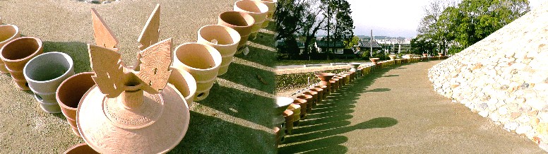 志段味大塚古墳埴輪列。