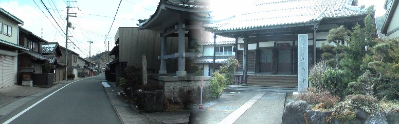 真宗寺付近の町並み。