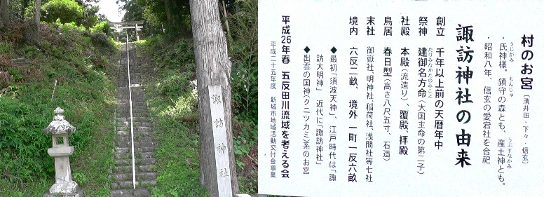 諏訪神社。 諏訪神社