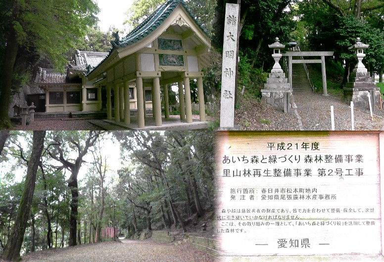 諸大明神社。深い森の中に鎮座します神社です。 諸大明神社