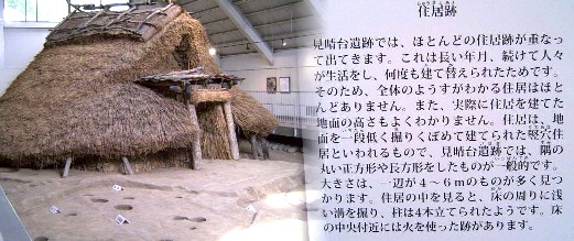見晴台考古資料館（無料）住居跡観察舎内の実物大模型