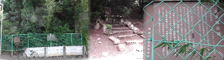 太夫塚古墳。写真中の祠は個人宅内に有りますのでご配慮下さい。 太夫塚古墳・案内板拡大 太夫塚古墳