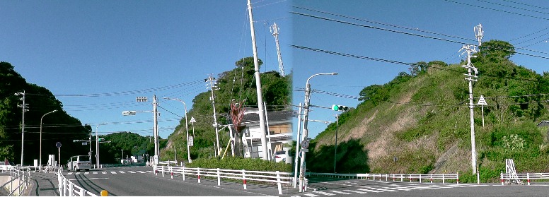 師崎遠見番所。望遠鏡を配置し、常時船舶などの監視にあたっていた。以前は県道7号も無く山は 左右連なっていた（左）。 関連：高根山烽火台跡。 亀崎高根山烽火台跡。 長尾山烽火台跡。 布土（ふっと）烽火台。 大井烽火台跡 師崎烽火台跡 師崎遠見