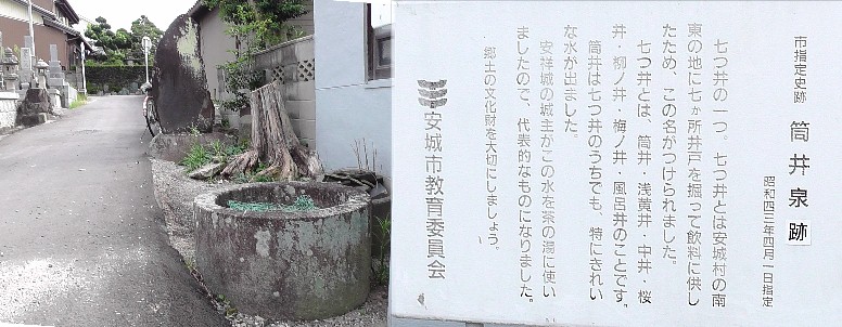 筒井泉跡。 筒井泉跡