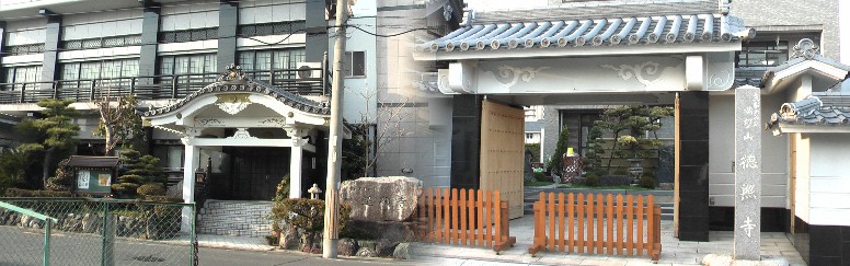 「明治東海道」沿いの超願寺と徳照寺。 徳照寺