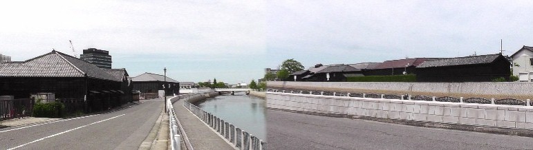 ミッカンの蔵風景３。博物館「酢の里」は工事中のため見学出来ませんでした。 撮影場所