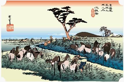 東海道五十三次四十番目、池鯉鮒（知立その１）