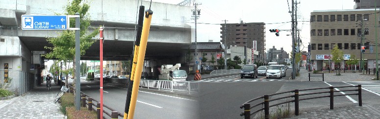 左は北、岩塚~中村公園方面。右は南、高畑方面を撮る。 八田駅