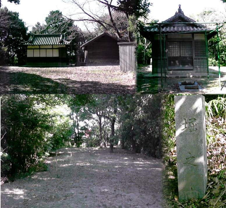 堀之内城址。津島神社境内。下左は主郭があったとされる平坦な空地。 リンク：城郭写真記録・尾張堀之内城 堀之内城址。津島神社境内