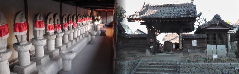 宝満寺。吉浜下地区の「柳池院」と上地区の「宝満寺」の2つの寺で催される春の祭事に、中村総出で 飾っていたのが現在の愛知県無形文化財指定の「吉浜細工人形」づくりの初めとされている。