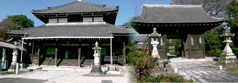 蓮華寺本堂と山門