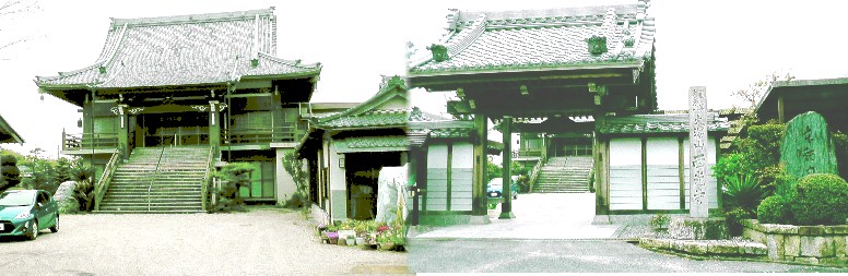 西光寺。伊勢湾台風まであった菱野城の山門は菱野城大手門を移築したものといわれます。