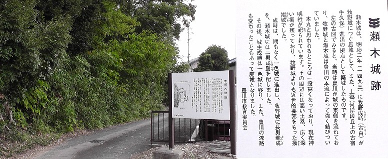 瀬木城跡。瀬木城城郭図 瀬木城跡 。