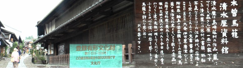 文化庁「登録有形文化財」の清水屋史料館。