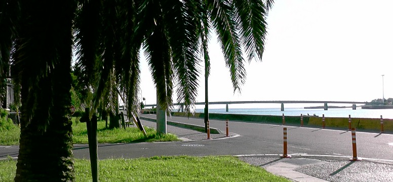 新舞子海岸。新舞子フアインブリッジを望む。 写真撮影場所