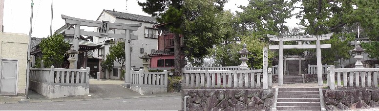 右：田尻神社（若宮神社西隣）。左：秋葉神社。 リンク：田尻神社 秋葉神社＆観音寺